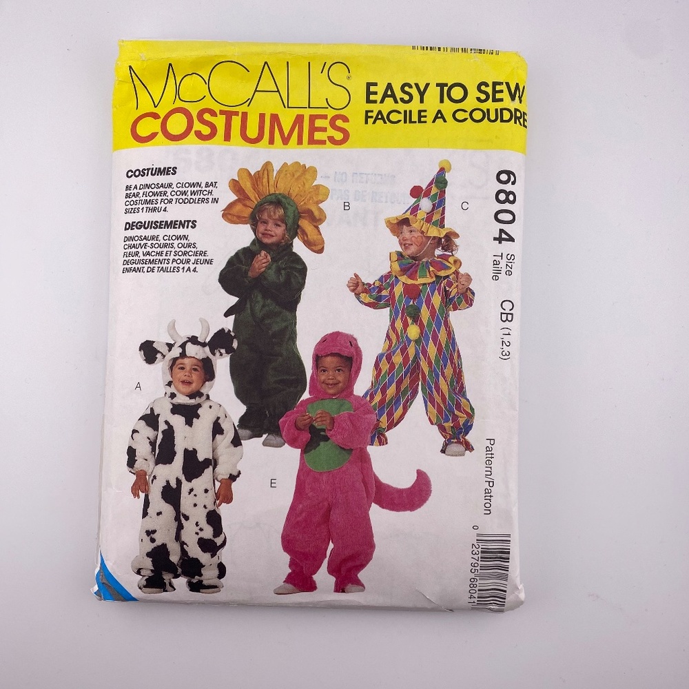 🪡 Vintage McCall’s Costume 6804 Sewing Pattern